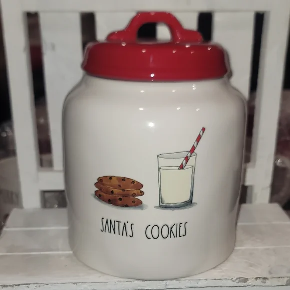 Rae Dunn Santa's Cookies Canister - Picture 1 of 3
